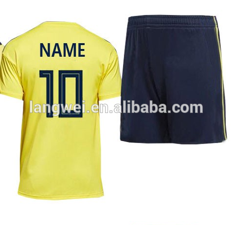 wholesale Cheap thai quality sublimation soccer set custom team football jersey set